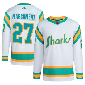 Bryan Marchment Youth Adidas San Jose Sharks Authentic White Reverse Retro 2.0 Jersey