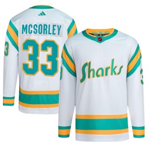 Marty Mcsorley Youth Adidas San Jose Sharks Authentic White Reverse Retro 2.0 Jersey