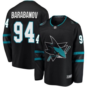 Alexander Barabanov Men's Fanatics Branded San Jose Sharks Breakaway Black Alternate Jersey