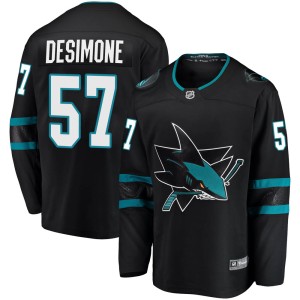 Nick DeSimone Men's Fanatics Branded San Jose Sharks Breakaway Black ized Alternate Jersey