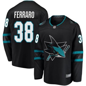 Mario Ferraro Men's Fanatics Branded San Jose Sharks Breakaway Black Alternate Jersey