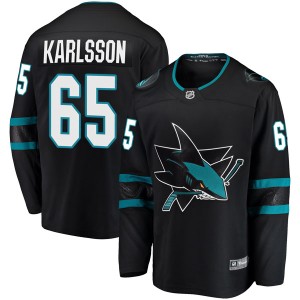 Erik Karlsson Men's Fanatics Branded San Jose Sharks Breakaway Black Alternate Jersey