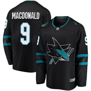 Jacob MacDonald Men's Fanatics Branded San Jose Sharks Breakaway Black Alternate Jersey