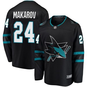 Sergei Makarov Men's Fanatics Branded San Jose Sharks Breakaway Black Alternate Jersey