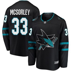 Marty Mcsorley Men's Fanatics Branded San Jose Sharks Breakaway Black Alternate Jersey