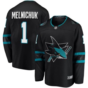 Alexei Melnichuk Men's Fanatics Branded San Jose Sharks Breakaway Black Alternate Jersey