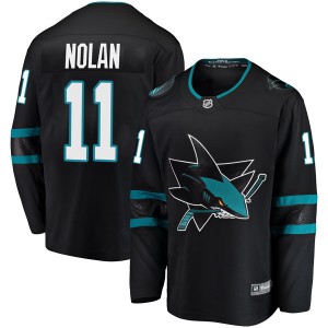 Owen Nolan Men's Fanatics Branded San Jose Sharks Breakaway Black Alternate Jersey