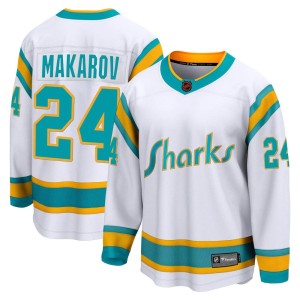 Sergei Makarov Youth Fanatics Branded San Jose Sharks Breakaway White Special Edition 2.0 Jersey