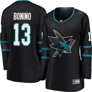 Nick Bonino Women's Fanatics Branded San Jose Sharks Breakaway Black Alternate Jersey