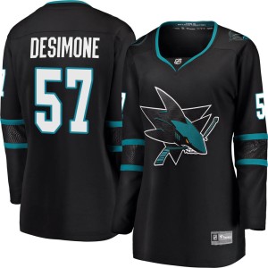 Nick DeSimone Women's Fanatics Branded San Jose Sharks Breakaway Black ized Alternate Jersey