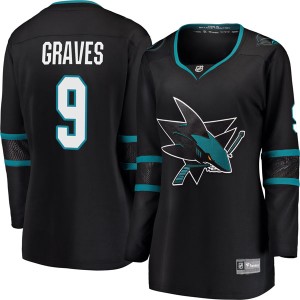 Adam Graves Women's Fanatics Branded San Jose Sharks Breakaway Black Alternate Jersey