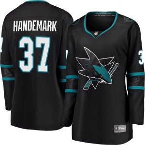Fredrik Handemark Women's Fanatics Branded San Jose Sharks Breakaway Black Alternate Jersey