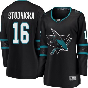Jack Studnicka Women's Fanatics Branded San Jose Sharks Breakaway Black Alternate Jersey