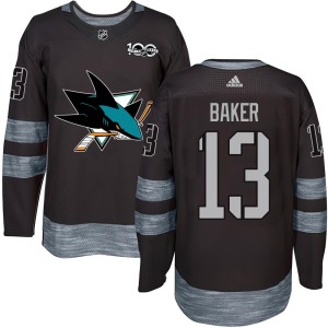Jamie Baker Youth San Jose Sharks Authentic Black 1917-2017 100th Anniversary Jersey