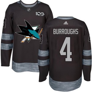 Kyle Burroughs Youth San Jose Sharks Authentic Black 1917-2017 100th Anniversary Jersey