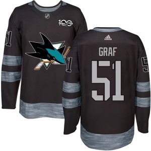 Collin Graf Youth San Jose Sharks Authentic Black 1917-2017 100th Anniversary Jersey