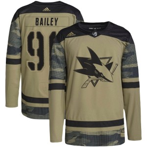 Justin Bailey Youth Adidas San Jose Sharks Authentic Camo Military Appreciation Practice Jersey
