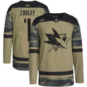 Devin Cooley Youth Adidas San Jose Sharks Authentic Camo Military Appreciation Practice Jersey