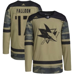 Pat Falloon Youth Adidas San Jose Sharks Authentic Camo Military Appreciation Practice Jersey