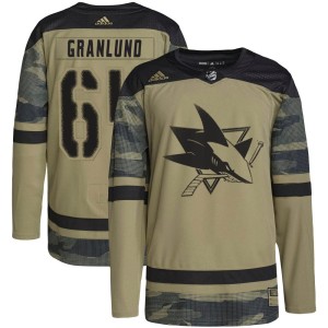 Mikael Granlund Youth Adidas San Jose Sharks Authentic Camo Military Appreciation Practice Jersey