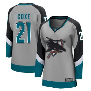 Craig Coxe Women's Fanatics Branded San Jose Sharks Breakaway Gray 2020/21 Special Edition Jersey
