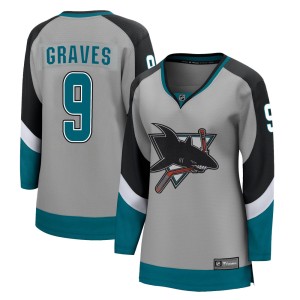 Adam Graves Women's Fanatics Branded San Jose Sharks Breakaway Gray 2020/21 Special Edition Jersey