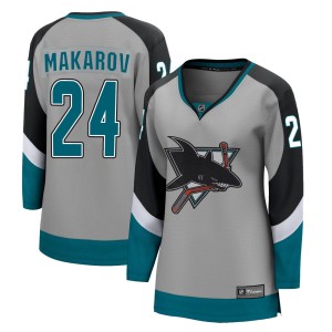 Sergei Makarov Women's Fanatics Branded San Jose Sharks Breakaway Gray 2020/21 Special Edition Jersey