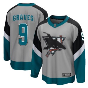 Adam Graves Men's Fanatics Branded San Jose Sharks Breakaway Gray 2020/21 Special Edition Jersey