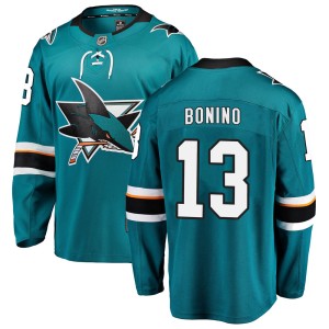 Nick Bonino Youth Fanatics Branded San Jose Sharks Breakaway Teal Home Jersey