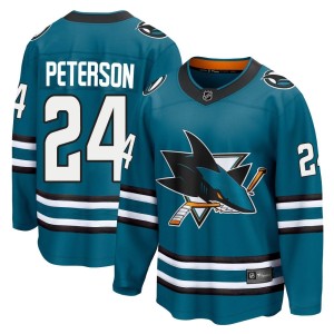 Jacob Peterson Youth Fanatics Branded San Jose Sharks Breakaway Teal Home 2nd Jersey