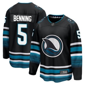 Matt Benning Youth Fanatics Branded San Jose Sharks Premier Black Breakaway Alternate Jersey