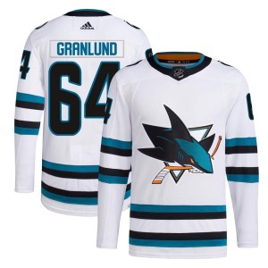 Mikael Granlund Men's Adidas San Jose Sharks Authentic White Away Primegreen Jersey
