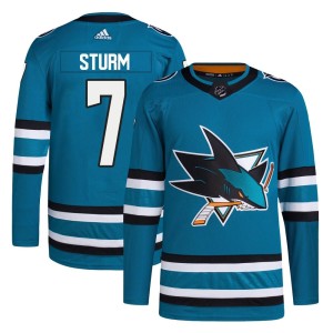 Nico Sturm Men's Adidas San Jose Sharks Authentic Teal Home Primegreen Jersey