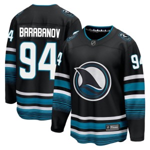 Alexander Barabanov Men's Fanatics Branded San Jose Sharks Premier Black Breakaway Alternate Jersey