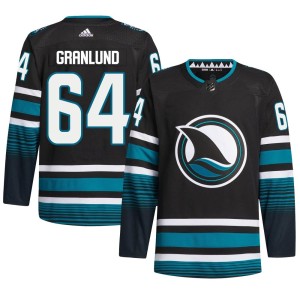 Mikael Granlund Men's Adidas San Jose Sharks Authentic Black Alternate Primegreen Jersey
