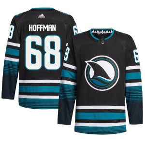 Mike Hoffman Men's Adidas San Jose Sharks Authentic Black Alternate Primegreen Jersey