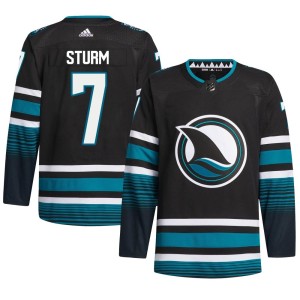 Nico Sturm Men's Adidas San Jose Sharks Authentic Black Alternate Primegreen Jersey